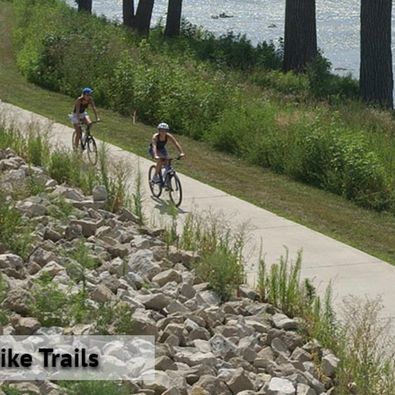 Biking the many bike trails in Cedar Falls and Waterloo