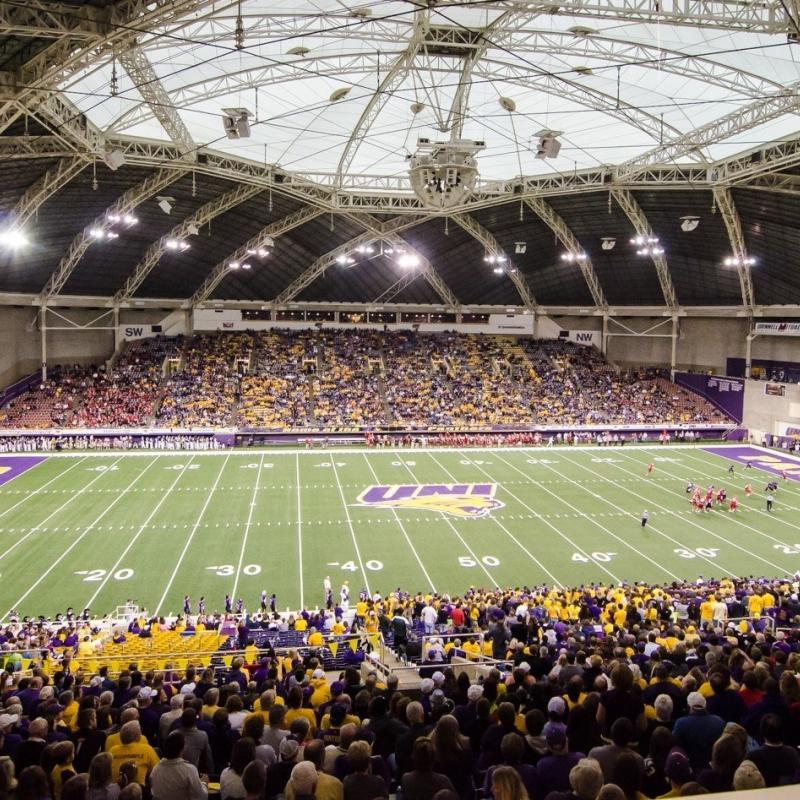 UNI Football in the UNI-Dome