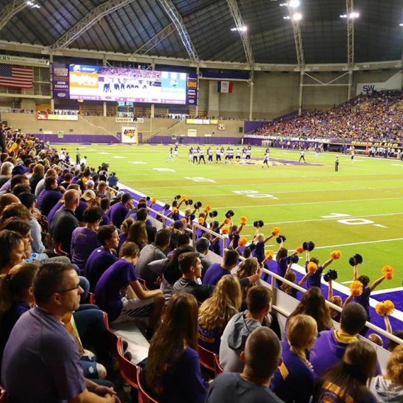 UNI Football in the UNI-Dome